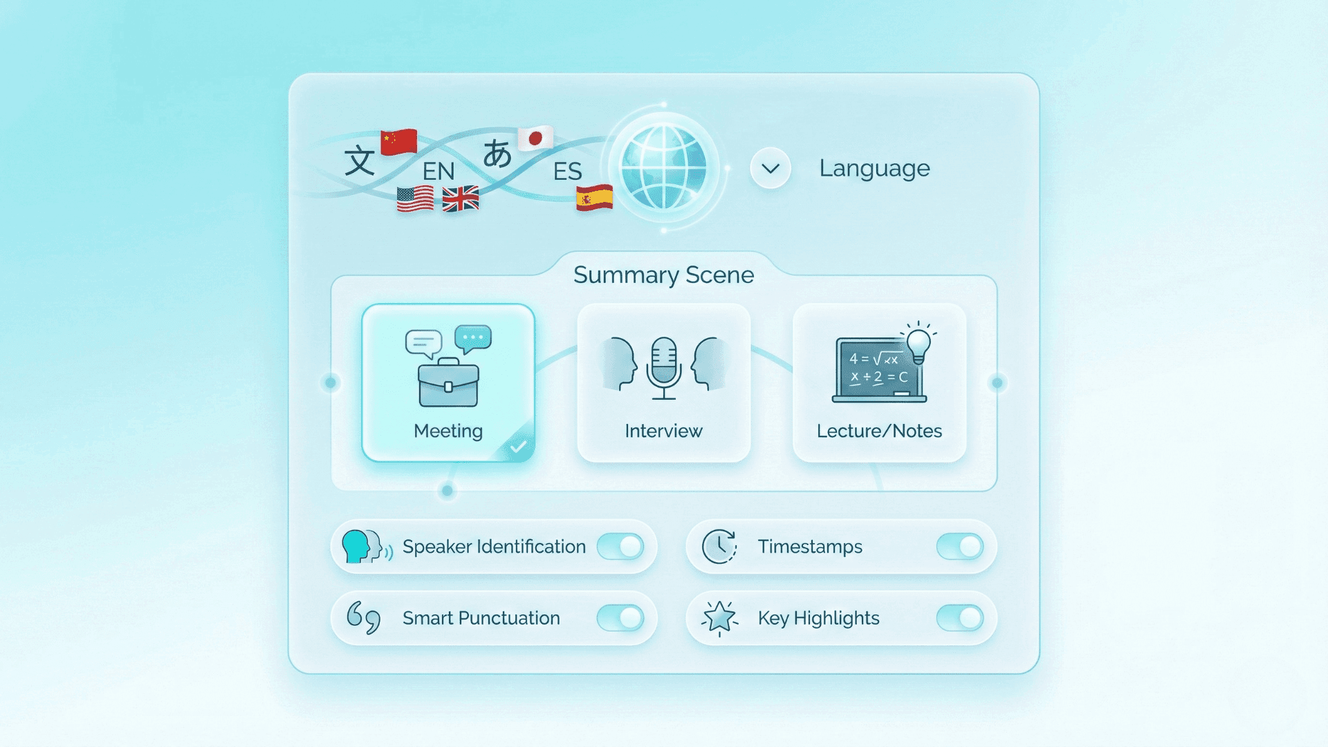 Step 2 — Select Language & Optional Settings - AudioConvert