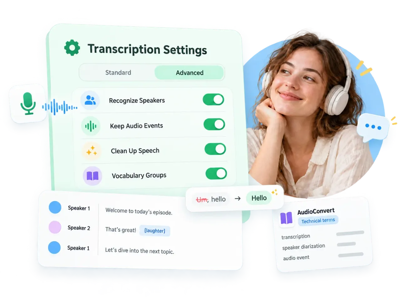 Nhận diện thông minh - AudioConvert.ai