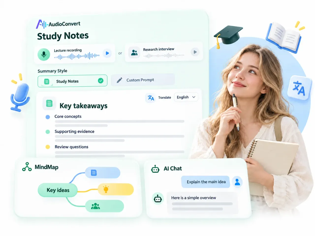 Sinh viên và nhà nghiên cứu - AudioConvert.ai