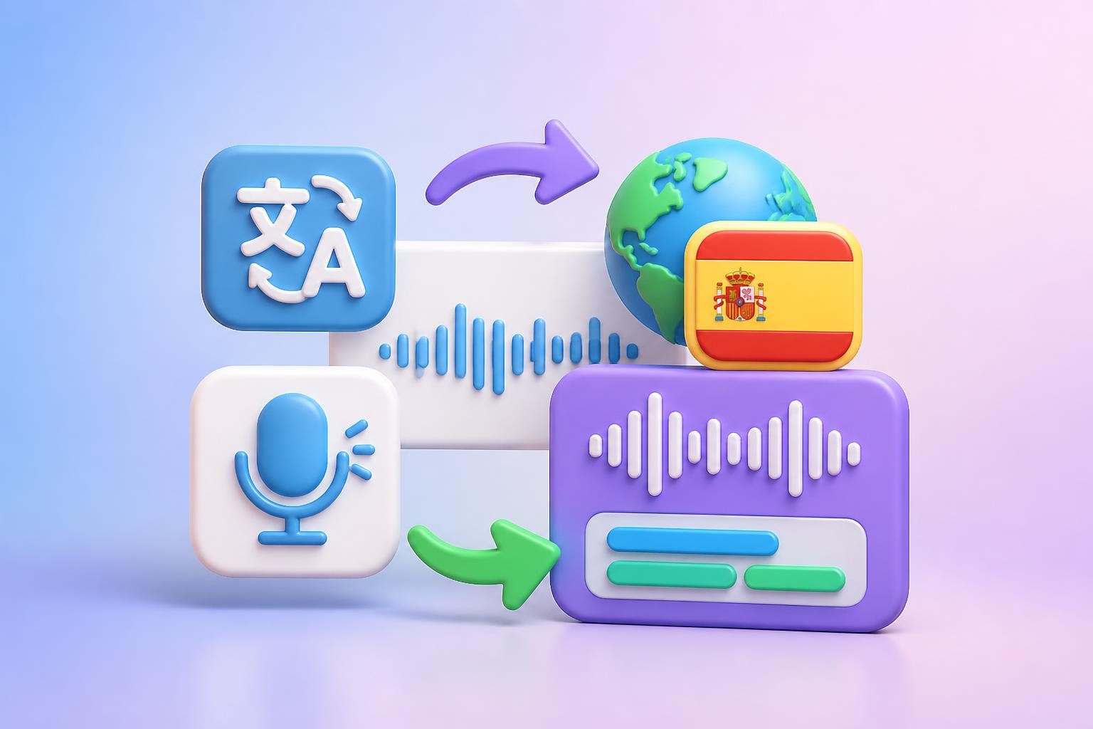 Select Spanish as the target language